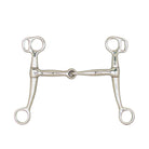 Toklat Stainless Steel Tom Thumb Shank with Curb Ring and Snaffle Mouthpiece - Corro