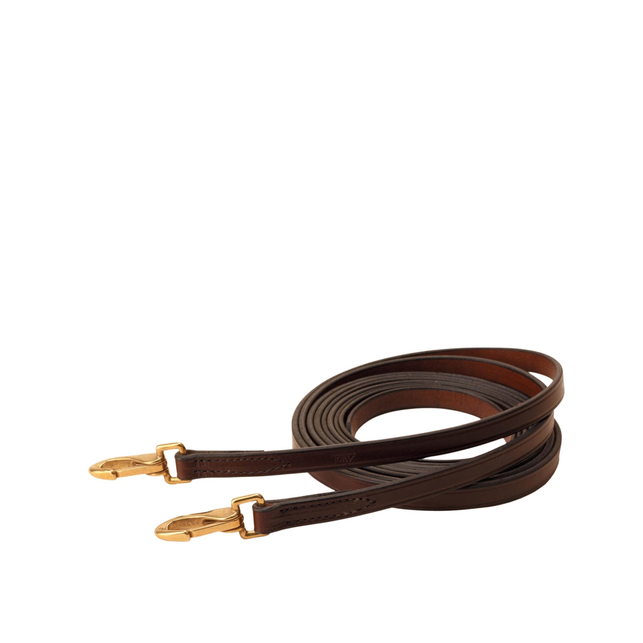 Tory Leather Single Ply Leather Split Reins with Brass Snaps - Corro