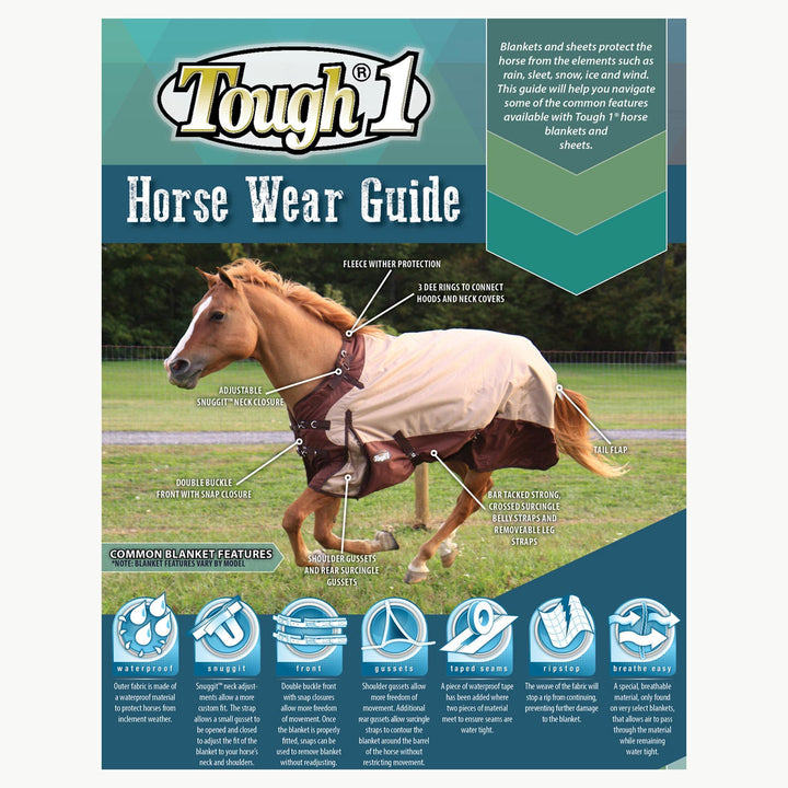 Tough - 1 1200D Waterproof Poly Snuggit Turnout Blanket - Corro