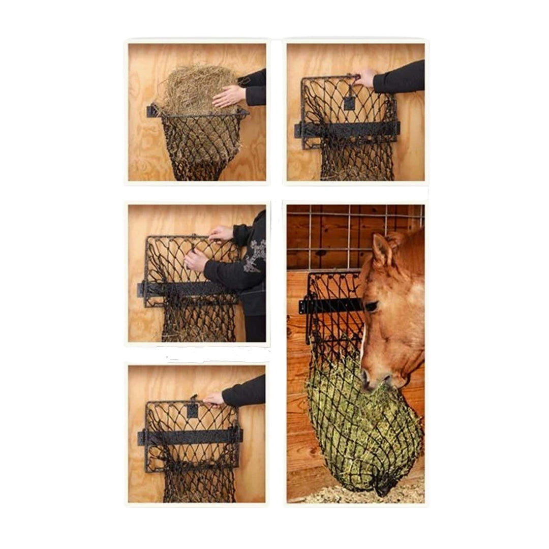 Tough - 1 Original Hay Hoops Collapsible Wall Hay Feeder with Net - Corro