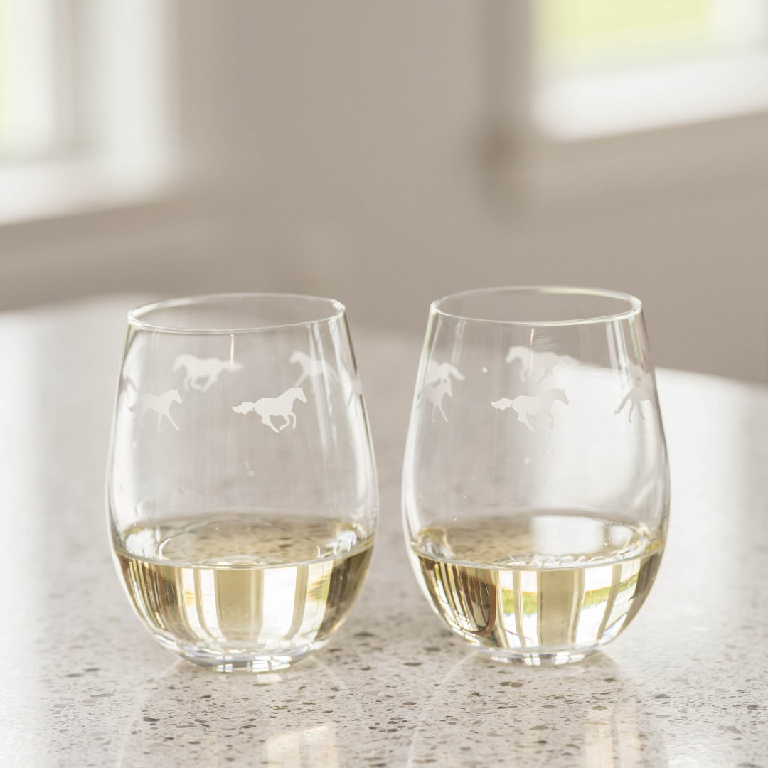 Wild Horses Wine Glass Set - Corro