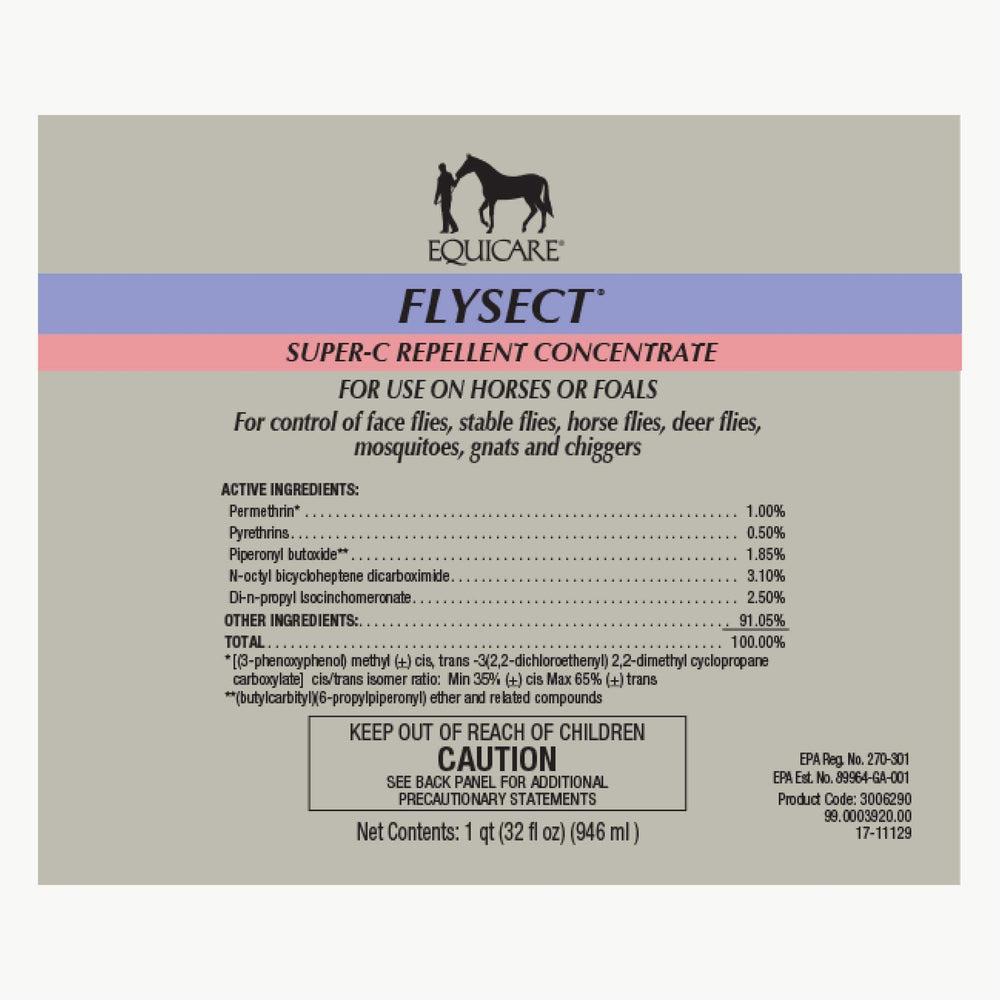 Farnam Companies, Inc. Equicare Flysect Super-C Repellent Concentrate 32 Ounces 086621062900
